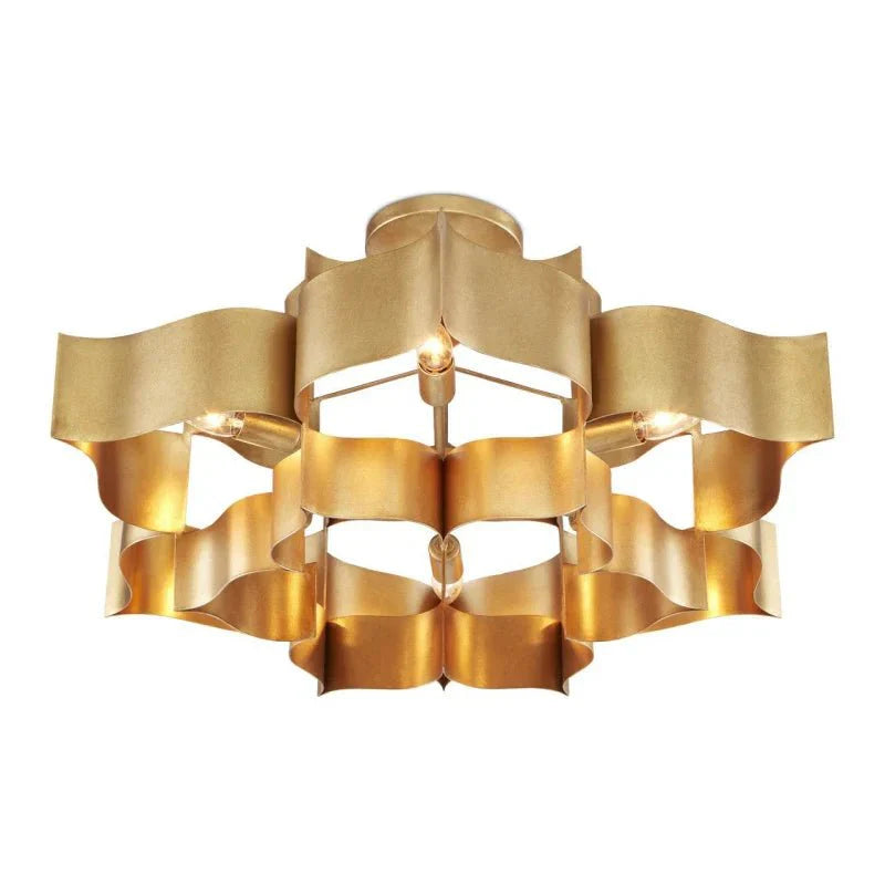 Grand Lotus Large Black Chandelier - Blushlighting