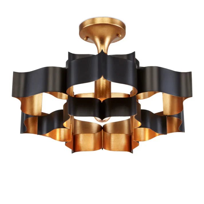 Grand Lotus Large Black Chandelier - Blushlighting