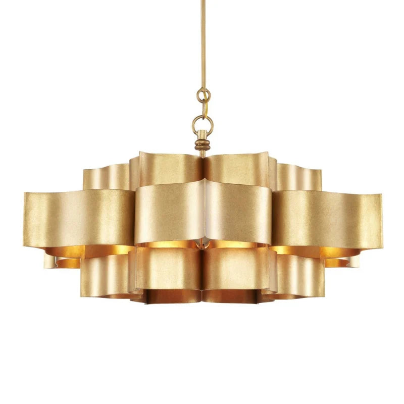 Grand Lotus Large Black Chandelier-