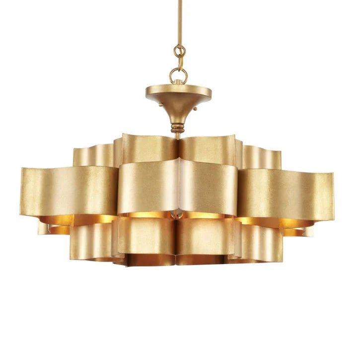Grand Lotus Large Black Chandelier-