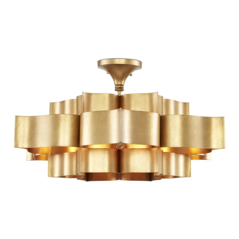 Grand Lotus Large Black Chandelier-