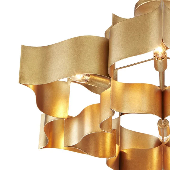 Grand Lotus Large Black Chandelier-
