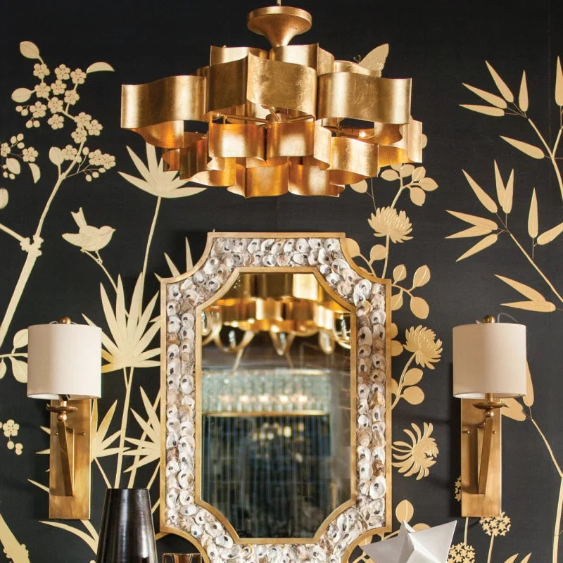 Grand Lotus Large Black Chandelier-