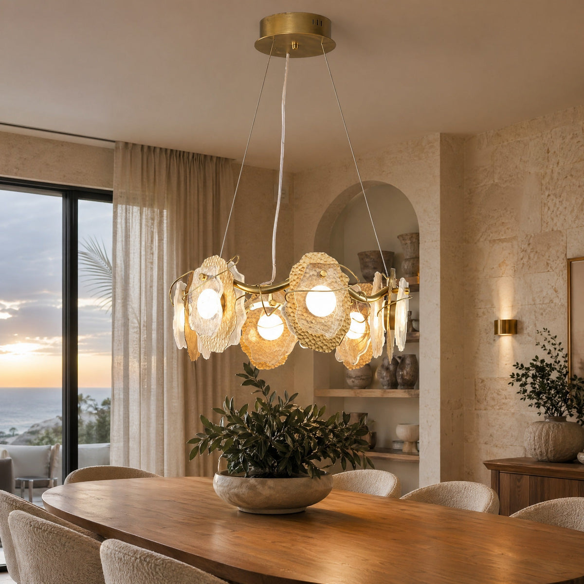 Grape Modern Chandelier For Dining Room - Ø24.8" × H9.4" (Ø63 × H24 cm)Blushlighting