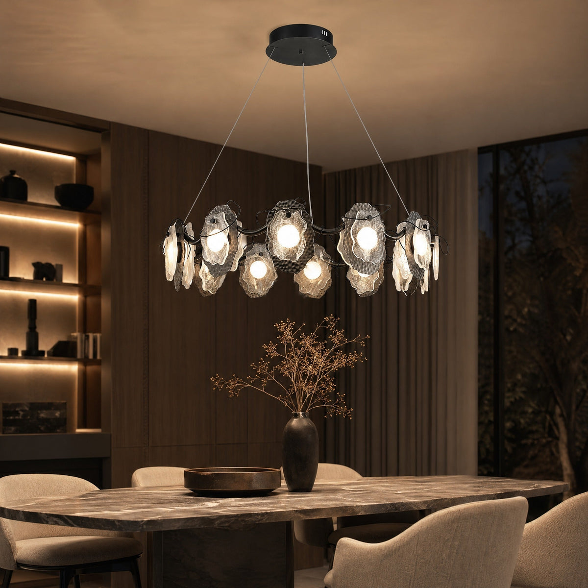 Grape Modern Chandelier For Dining Room - Ø41.3" × H9.4" (Ø105 × H24 cm)Blushlighting