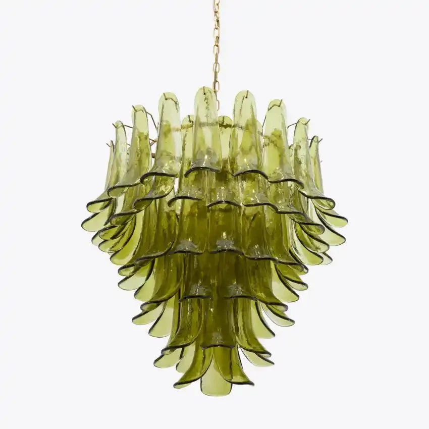 Green Petalo Murano Chandelier - Blushlighting