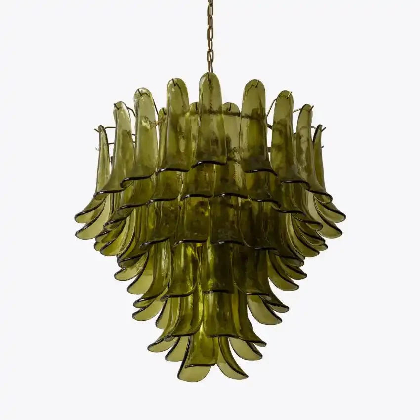 Green Petalo Murano Chandelier - Blushlighting