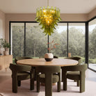 Green Petalo Murano Chandelier - 29.53"Blushlighting