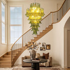 Green Petalo Murano Chandelier - 29.53"Blushlighting