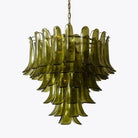 Green Petalo Murano Chandelier - 35.43"Blushlighting