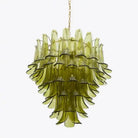 Green Petalo Murano Chandelier - 35.43"Blushlighting