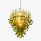 Green Petalo Murano Chandelier - 35.43"Blushlighting