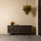 Green Petalo Murano Chandelier - 29.53"Blushlighting