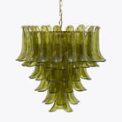 Green Petalo Murano Chandelier - 35.43"Blushlighting