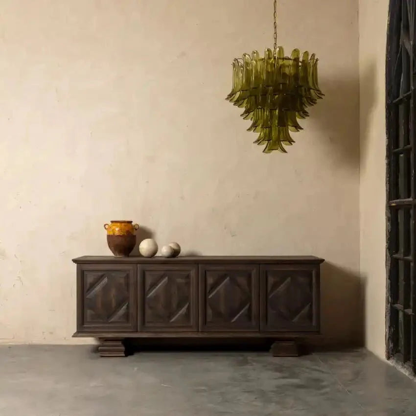 Green Petalo Murano Chandelier - Blushlighting