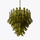 Green Petalo Murano Chandelier - 35.43"Blushlighting