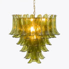 Green Petalo Murano Chandelier - 35.43"Blushlighting