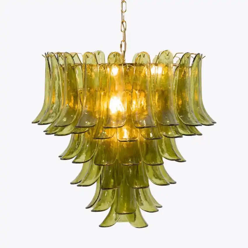 Green Petalo Murano Chandelier - Blushlighting