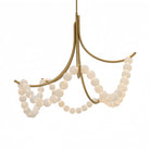 Grid Master Alabaster Chandelier - Aged BrassBlushlighting