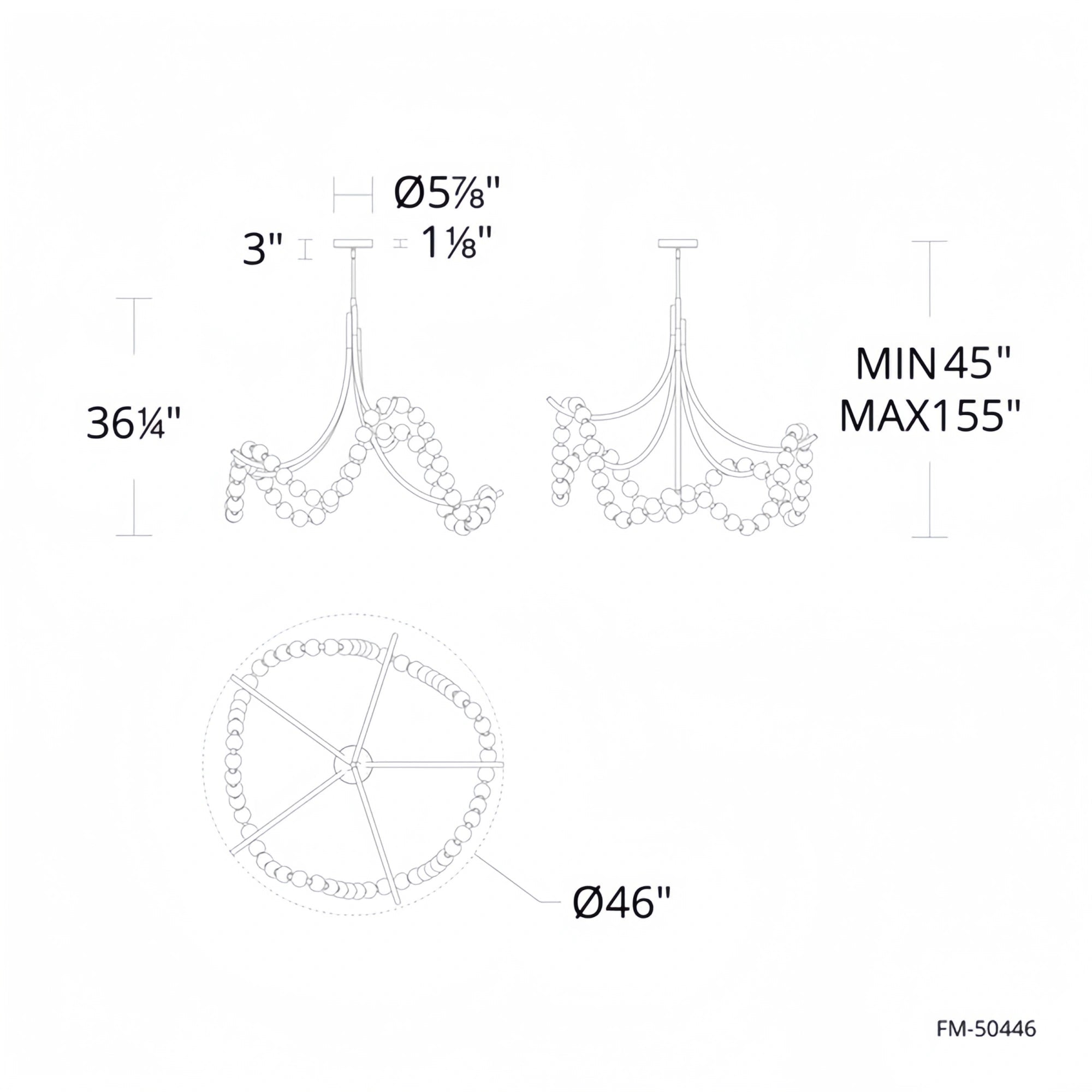 Grid Master Alabaster Chandelier - Antique NickelBlushlighting