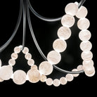 Grid Master Alabaster Chandelier - Antique NickelBlushlighting