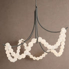 Grid Master Alabaster Chandelier - Antique NickelBlushlighting