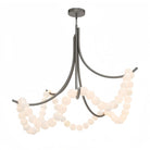 Grid Master Alabaster Chandelier - Antique NickelBlushlighting