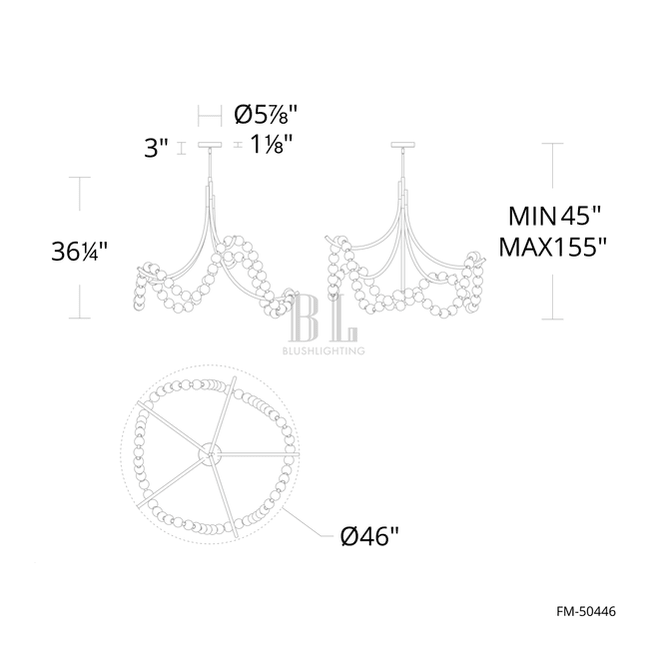 Grid Master Chandelier - Aged BrassBlushlighting