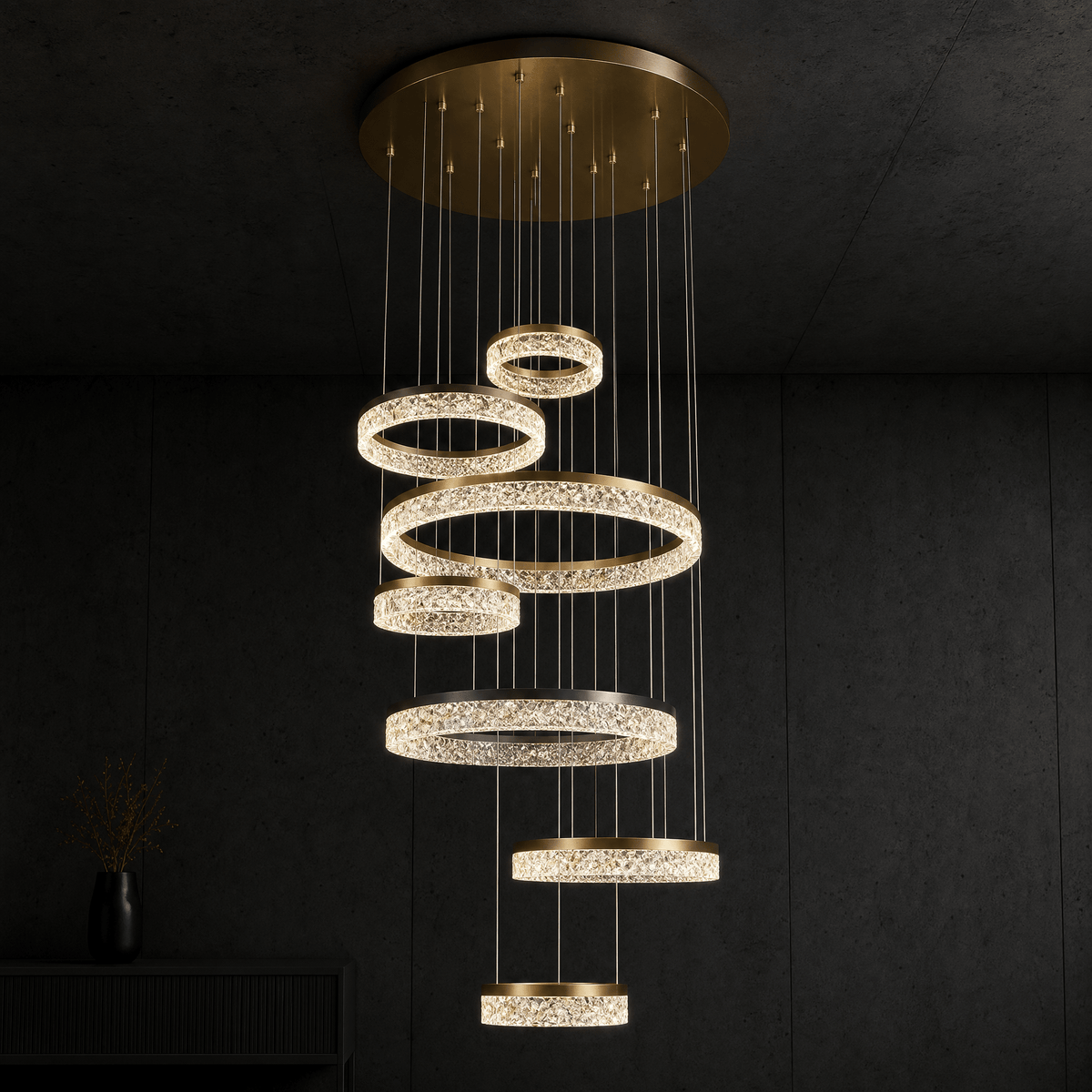 Guilin Landscape Modern Sculptural Ring Chandelier - Blushlighting