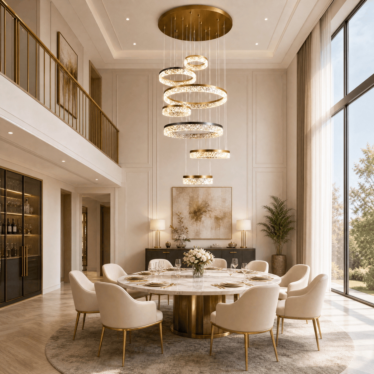 Guilin Landscape Modern Sculptural Ring Chandelier - Blushlighting