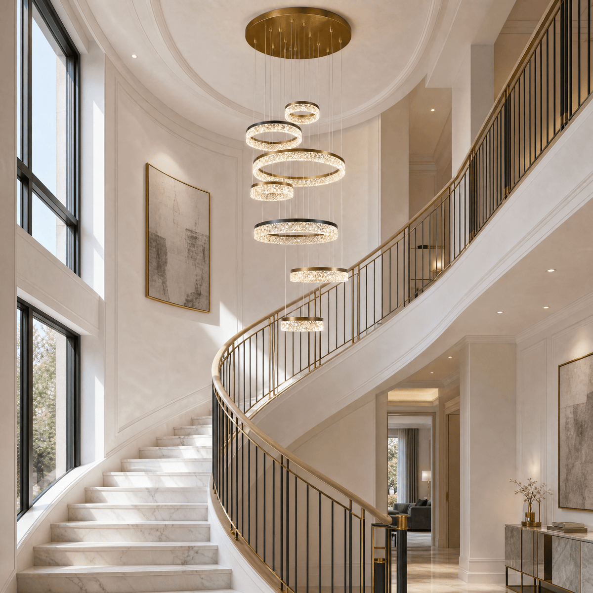 Guilin Landscape Modern Sculptural Ring Chandelier - Blushlighting