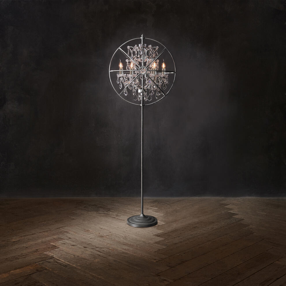 Gyro Crystal Floor Lamp - NaturalBlushlighting