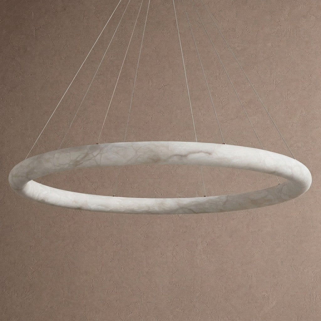Halima Halo Alabaster Chandelier - 60"Blushlighting