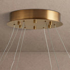 Halima Halo Alabaster Chandelier in white - dining room lighting