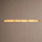 Halima Linear Chandelier in white - modern dining room lighting