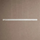 Halima Linear Chandelier in white - dining room lighting