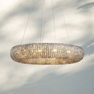 Halo Crystal Round Chandelier 32" 41" 60"-32”-Smoke-