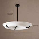 Halo Drift Round Chandelier - 33.1 in (84 cm) / Black & WhiteBlushlighting