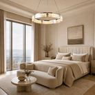 Halo Modern Glass Round Chandelier - Ø31.5" × H3.9" (Ø80 × H10 cm)Blushlighting
