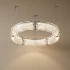 Halo Modern Glass Round Chandelier - Ø23.6" × H3.9" (Ø60 × H10 cm)Blushlighting