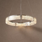Halo Modern Glass Round Chandelier - Ø31.5" × H3.9" (Ø80 × H10 cm)Blushlighting