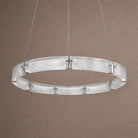 Halo Modern Glass Round Chandelier - Ø39.4" × H3.9" (Ø100 × H10 cm)Blushlighting