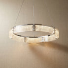 Halo Modern Glass Round Chandelier - Ø31.5" × H3.9" (Ø80 × H10 cm)Blushlighting