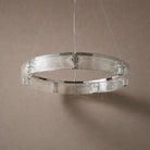 Halo Modern Glass Round Chandelier - Ø23.6" × H3.9" (Ø60 × H10 cm)Blushlighting