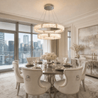 Halo Modern Living Room Chandelier - Blushlighting
