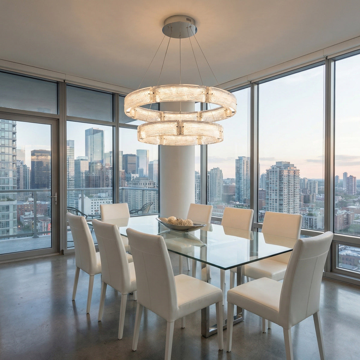 Halo Modern Living Room Chandelier - Blushlighting