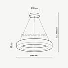 Halo Ring Alabaster Natural Stone Chandelier - 23.6 x 2.4 x 2.4 inchesBlushlighting
