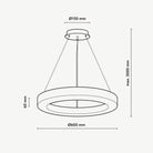 Halo Ring Alabaster Natural Stone Chandelier - 23.6 x 2.4 x 2.4 inchesBlushlighting