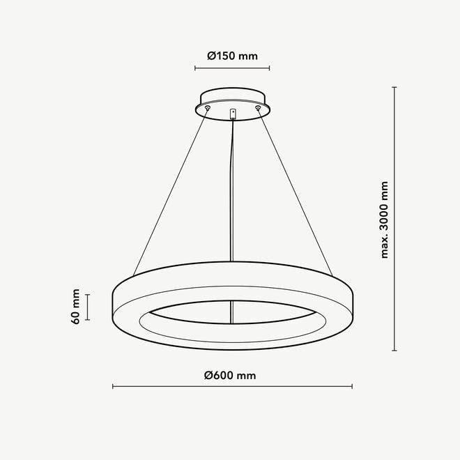 Halo Ring Alabaster Natural Stone Chandelier - 23.6 x 2.4 x 2.4 inchesBlushlighting