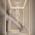 Halsey Icicle Crystal Glass Stairwell Chandelier 47" D - Blushlighting